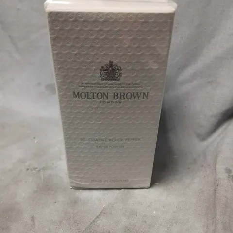 BOXED MOLTON BROWN LONDON RE-CHARGE BLACK PEPPER EAU DE TOILETTE 50ML