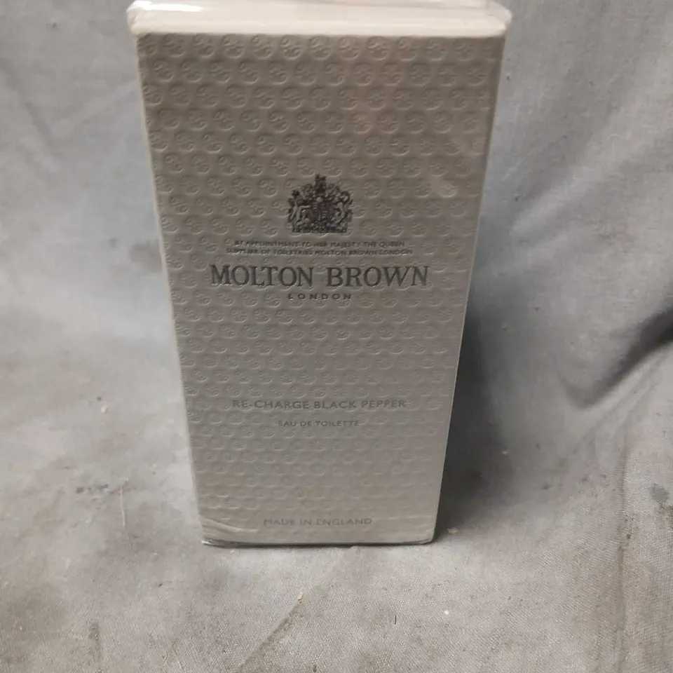 BOXED MOLTON BROWN LONDON RE-CHARGE BLACK PEPPER EAU DE TOILETTE 50ML