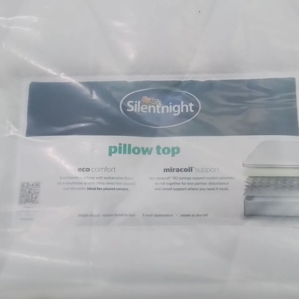QUALITY BAGGED 4'6" DOUBLE SILENTNIGHT MIRACOIL SPRUNG PIPPA ULTIMATE PILLOWTOP FIRM MATTRESS RRP £429