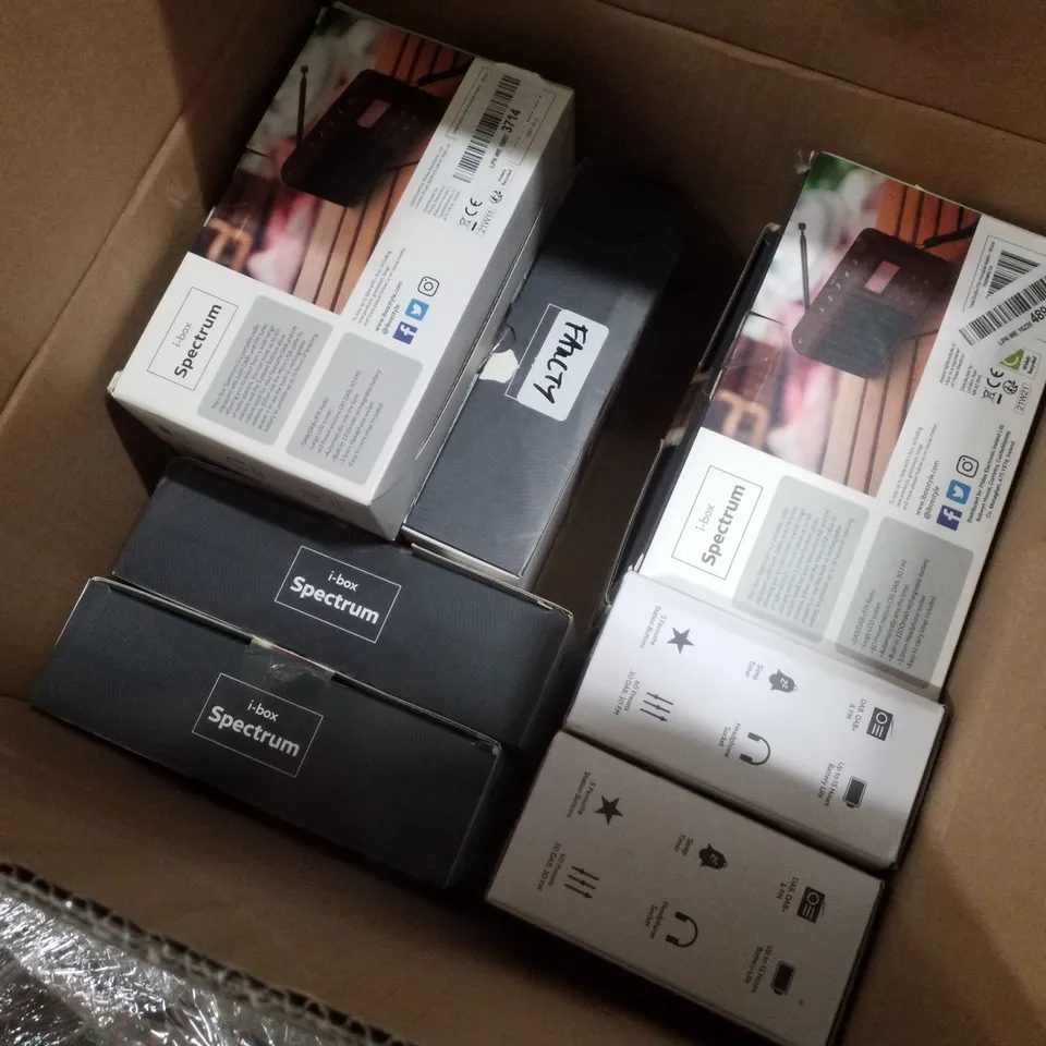 PALLET CONTAINING ASSORTED ELECTRICAL PRODUCTS INCLUDING PORTABLE RADIOS & ALARM CLOCK WITH WIRELESS CHARGING