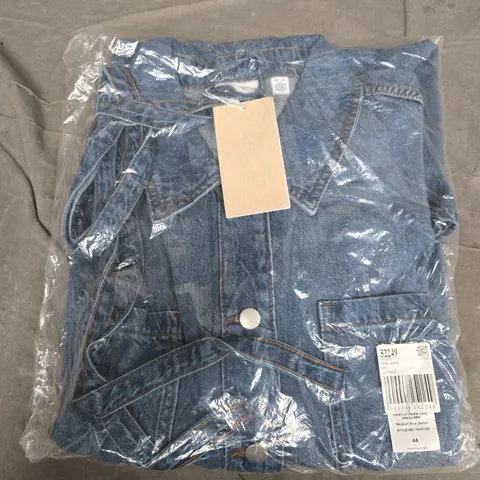 BAGGED VILA L/S DENIM SHIRT DRESS IN NAVY - SIZE 44