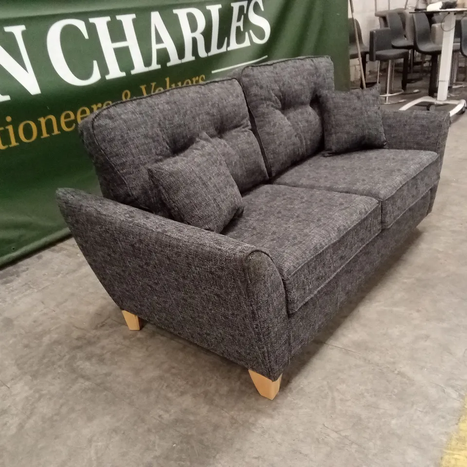 HALSTOW 2 SEATER FABRIC SOFA - CHARCOAL RRP £729