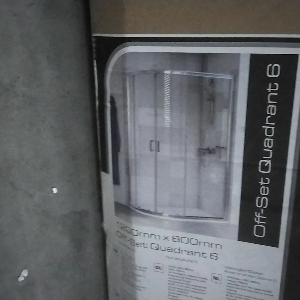 BOXED OFFSET QUADRANT 6 SHOWER PANELS 1200MM X 800MM 