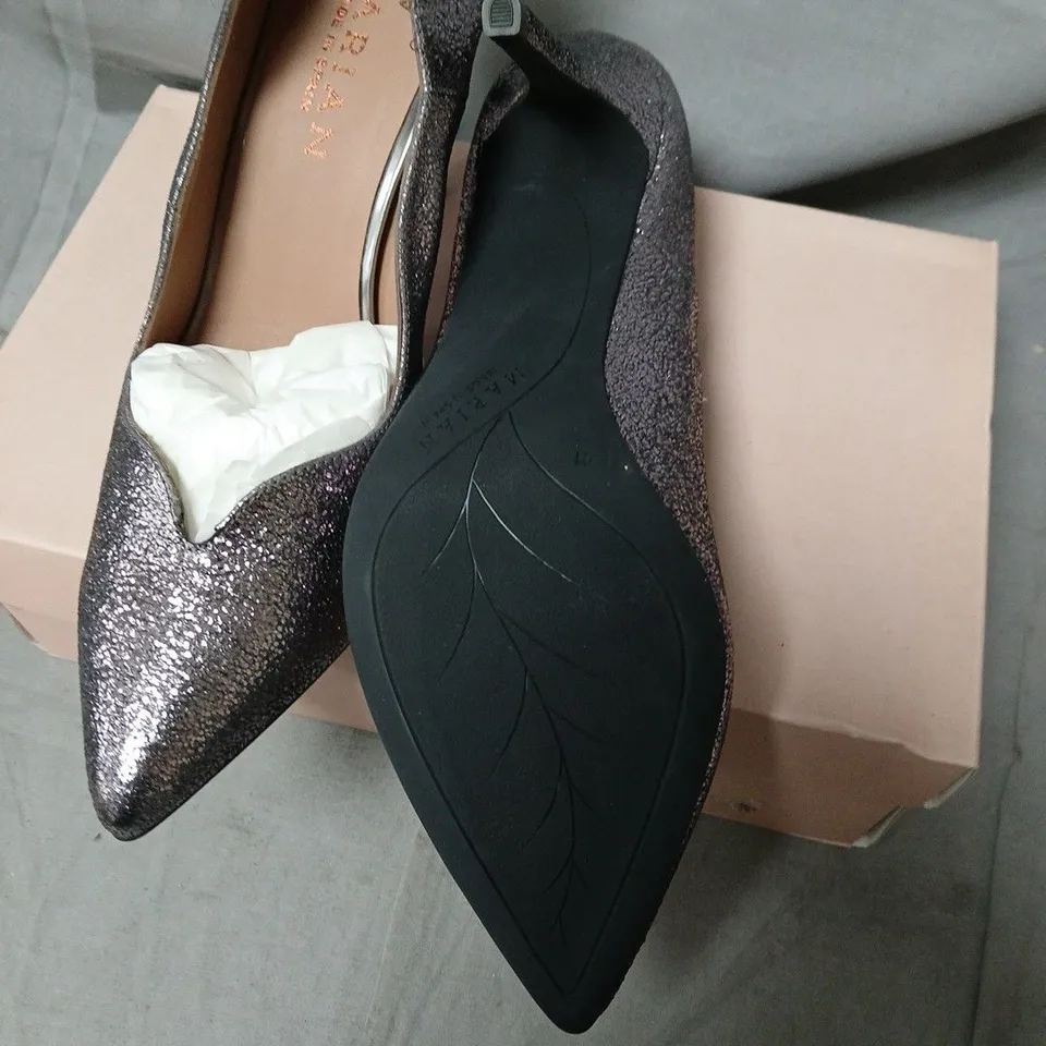 MARIAN ARGENTO 3716 SILVER GLITTER STILETTO HEELS – UK8 (EU41)