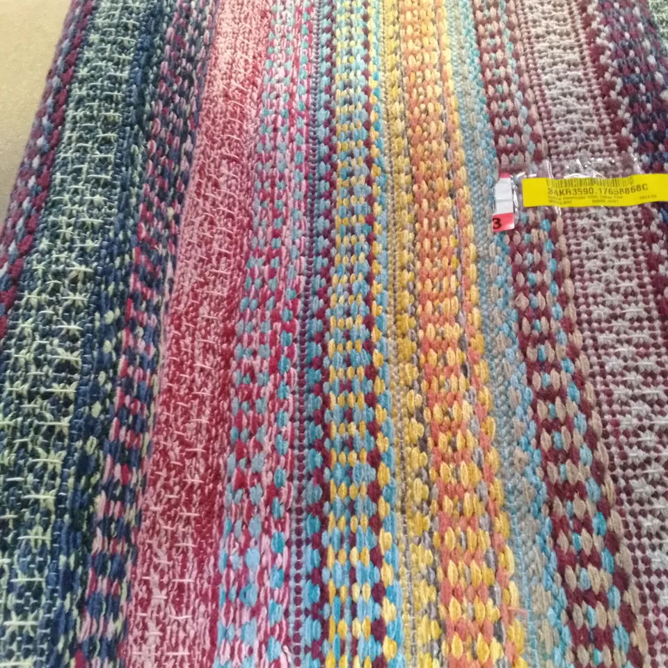 SAFFRON HANDMADE KILIM COTTON PINK RUG 60X90