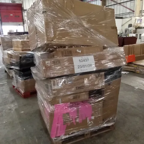 PALLET OF ASSORTED FLATPACK FURNITURE AND INCOMPLETE FURNITURE PARTS AND PIECES 