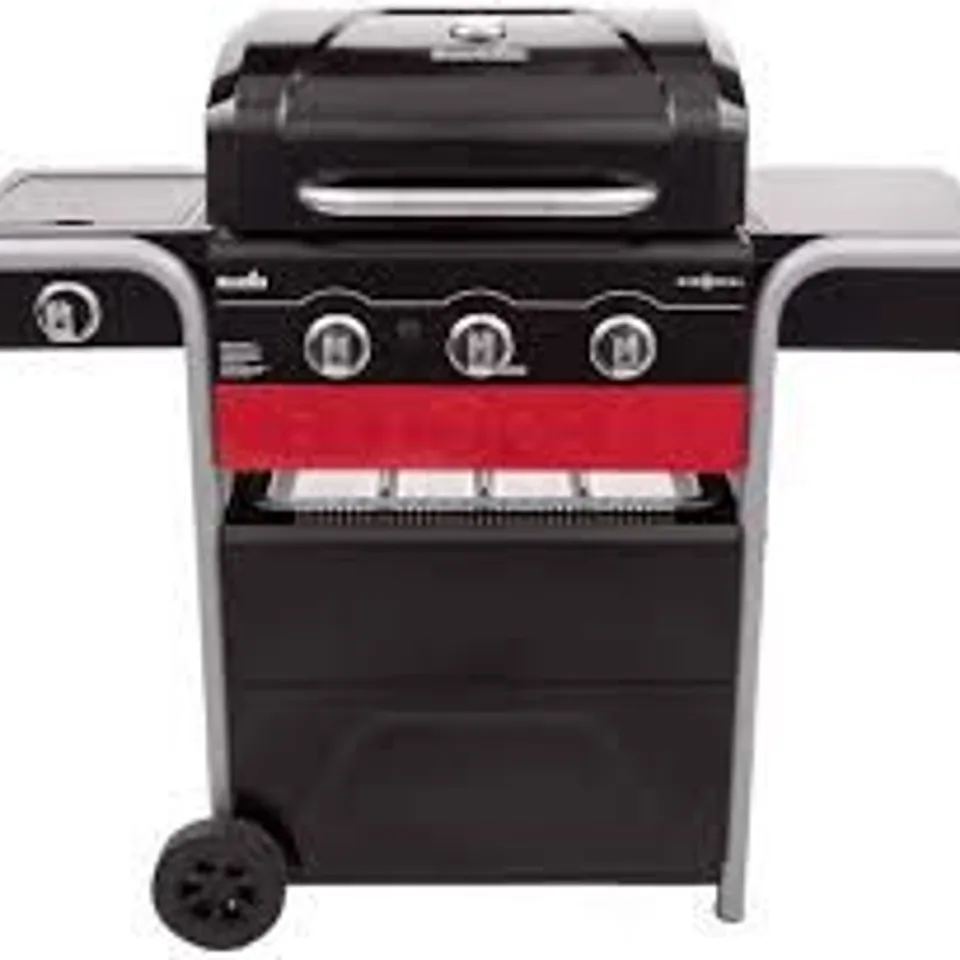BOXED CHAR-BROIL GAS2COAL 330 3-BURNER HYBRID GRILL (1 BOX) RRP £529.99