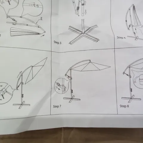 BOXED FREESTANDING UMBRELLA , DARK GREY 