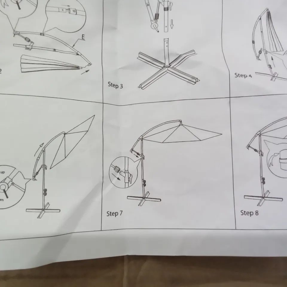 BOXED FREESTANDING UMBRELLA , DARK GREY 