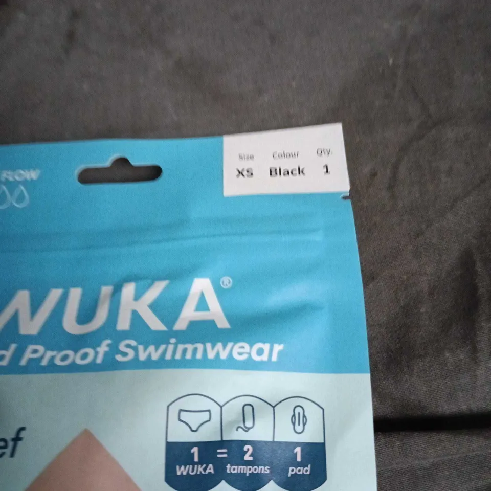 WUKA PERIOD PROOF SWIMWEAR BIKINI BRIEF – BLACK, UK 6 (XS)