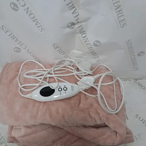 BOXED COZEE HOME VELVETSOFT HEATED THROW IN PINK
