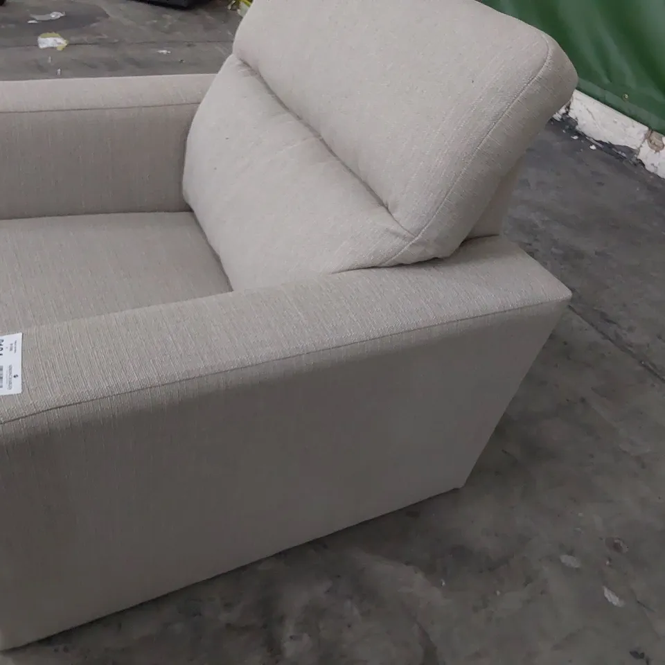 DESIGNER EASY CHAIR NATURAL FABRIC 
