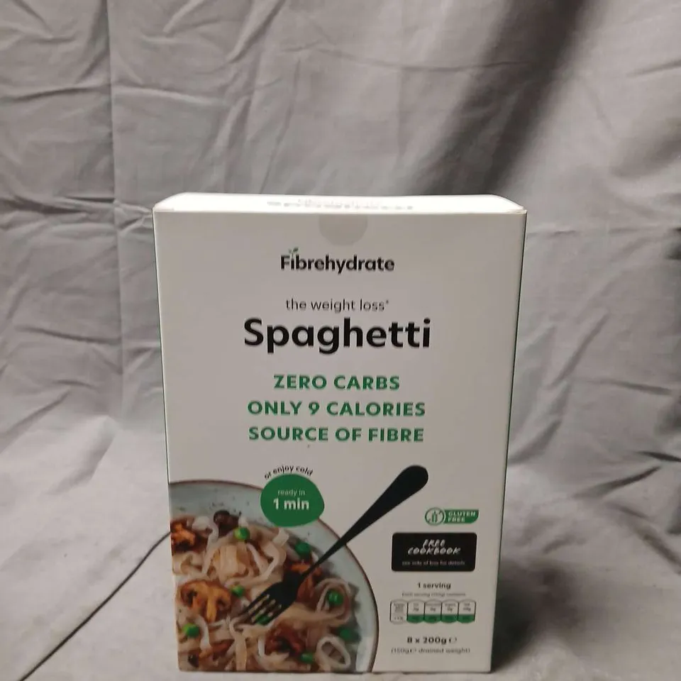FIBREHYDRATE SPAGHETTI – ZERO CARBS, 9 CALORIES, SOURCE OF FIBRE (8 X 200 G)