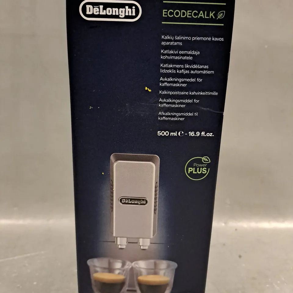 BOXED AND SEALED DELONGHI DLSC500 ECO DECALK COFFEE MACHINE DESCALER LIQUID