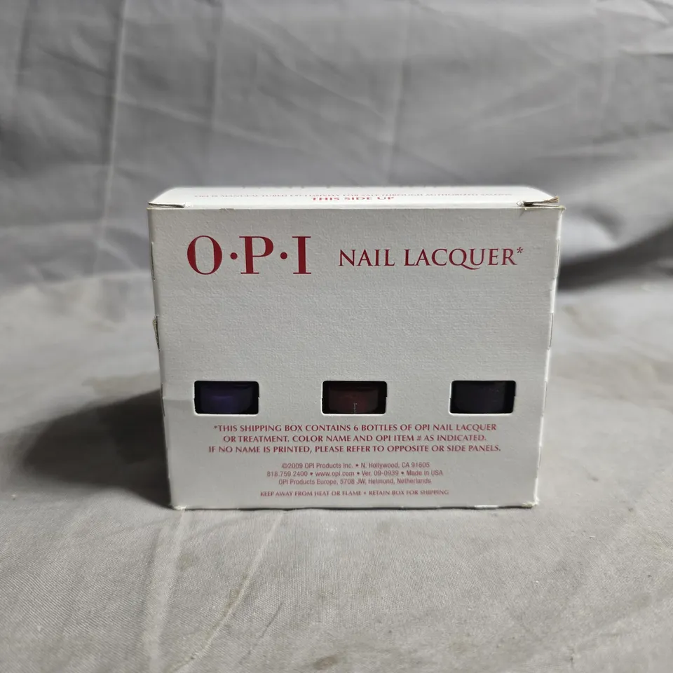 OPI NAIL LACQUER – 6 BOTTLE SET, ASSORTED COLOURS