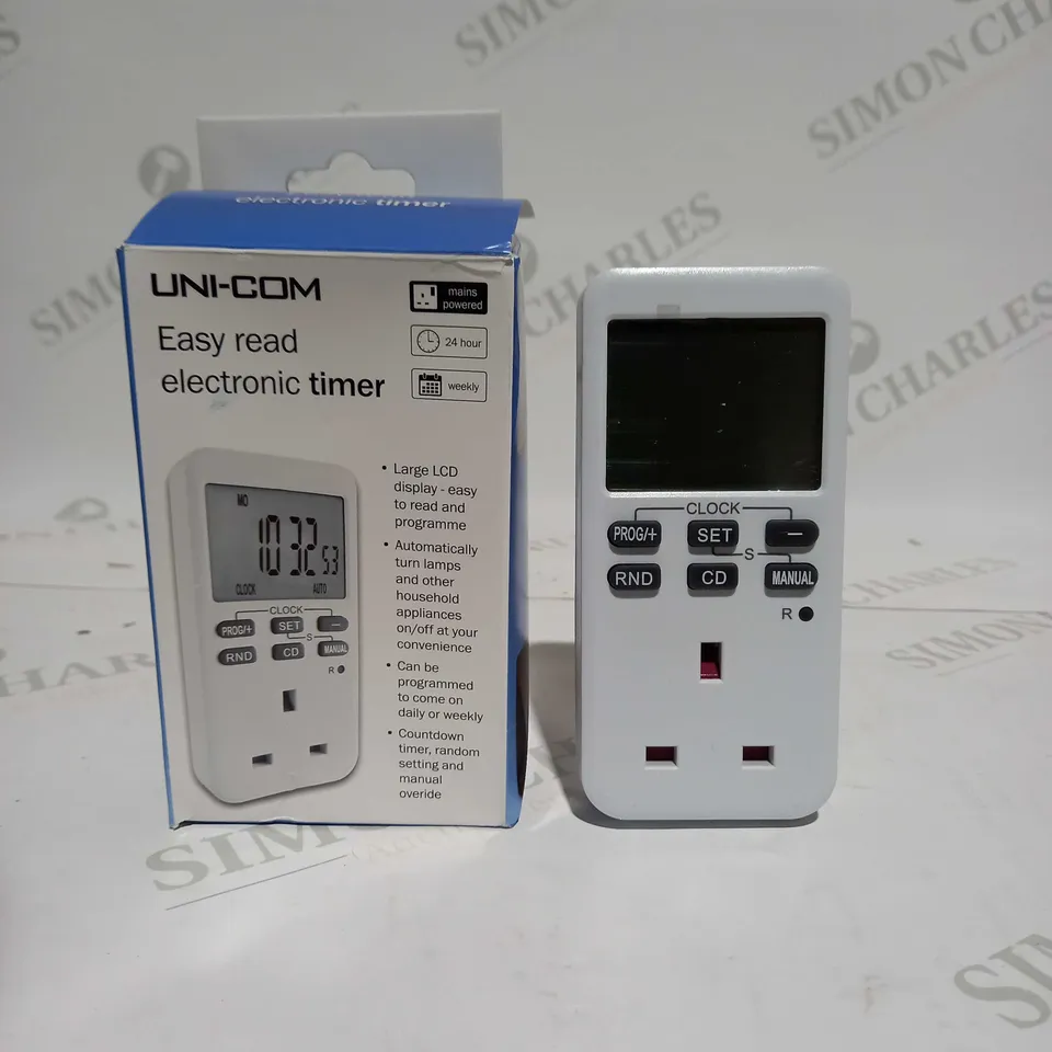 UNI-COM EASY READ DIGITAL ELECTRONIC TIMER SOCKET
