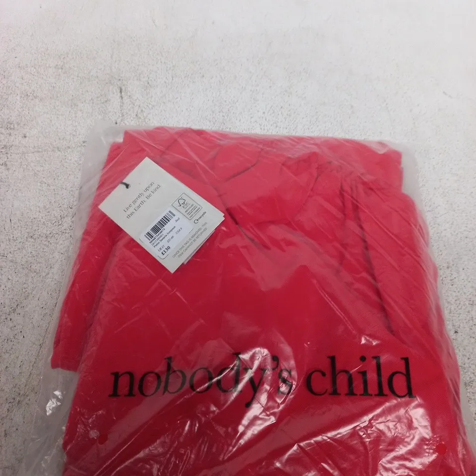 UK12 NOBODY'S CHILD RED JUMPSUIT