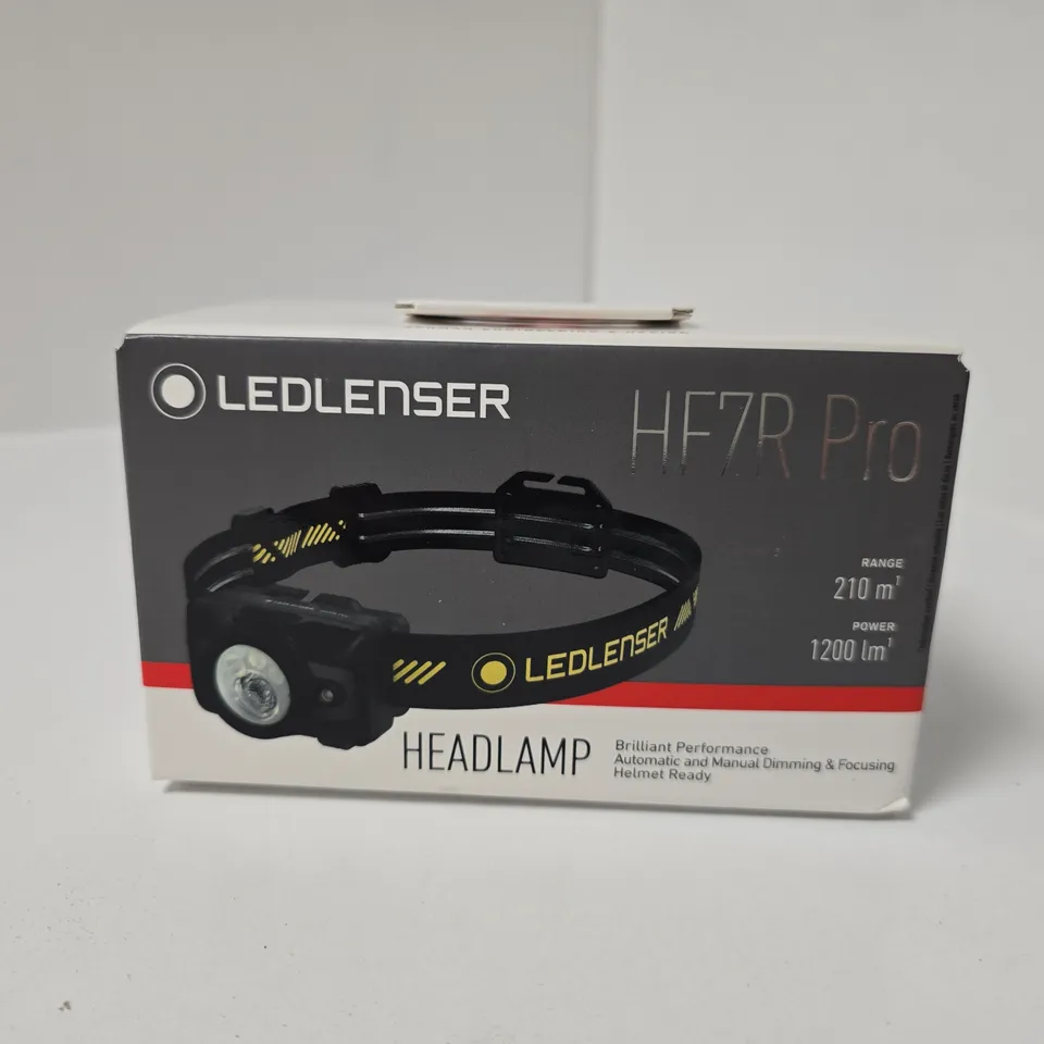 BOXED LEDLENSER HF7R PRO HEADLAMP IN BLACK