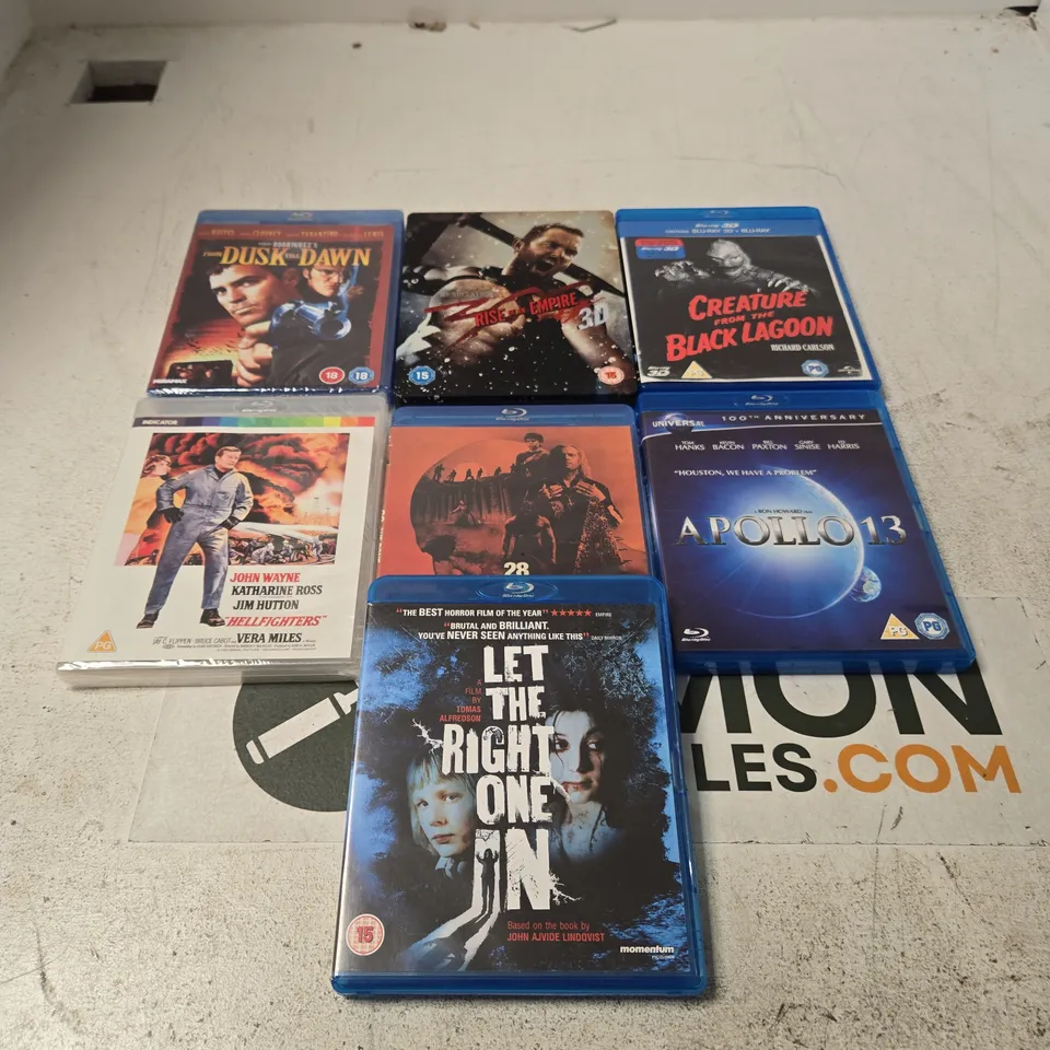 7 X ASSORTED BLU-RAY & DVD MOVIES TO INCLUDE APOLLO 13, LET THE RIGHT ONE IN, 28 YEARS LATER ETC
