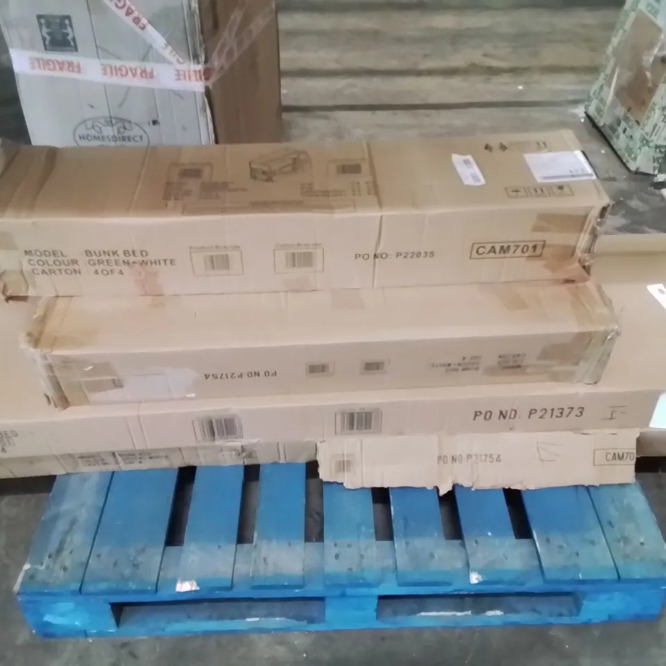 BOXED STATLER SINGLE 3' STANDARD BUNK BED (4 BOXES)
