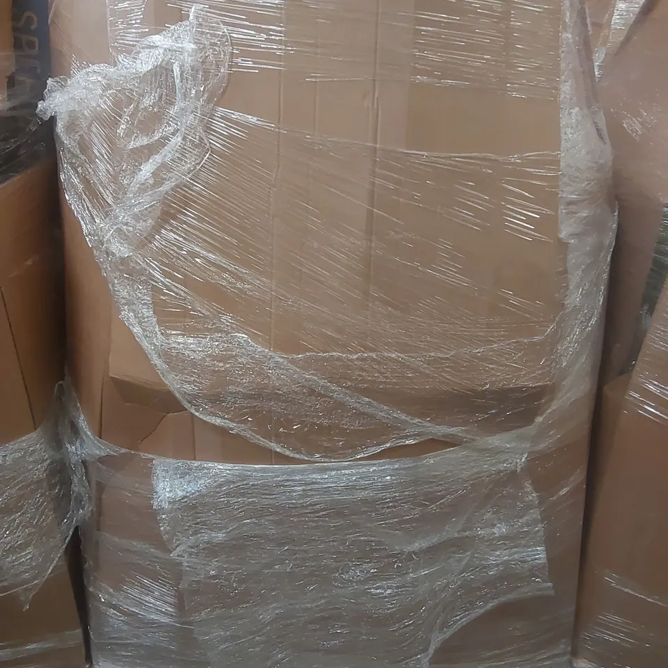 PALLET CONTAINING A VERY LARGE QUANTITY OF ASSORTED CONSUMER PRODUCTS INCLUDING: BESTWAY ELECTRIC AIR PUMP, DINNERWARE, SOFT TOYS, POTS & PANS ECT