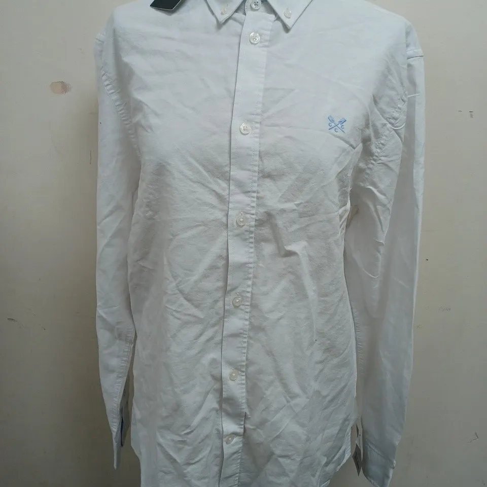 CREW CLOTHING OXFORD CLASSIC SHIRT IN WHITE - M