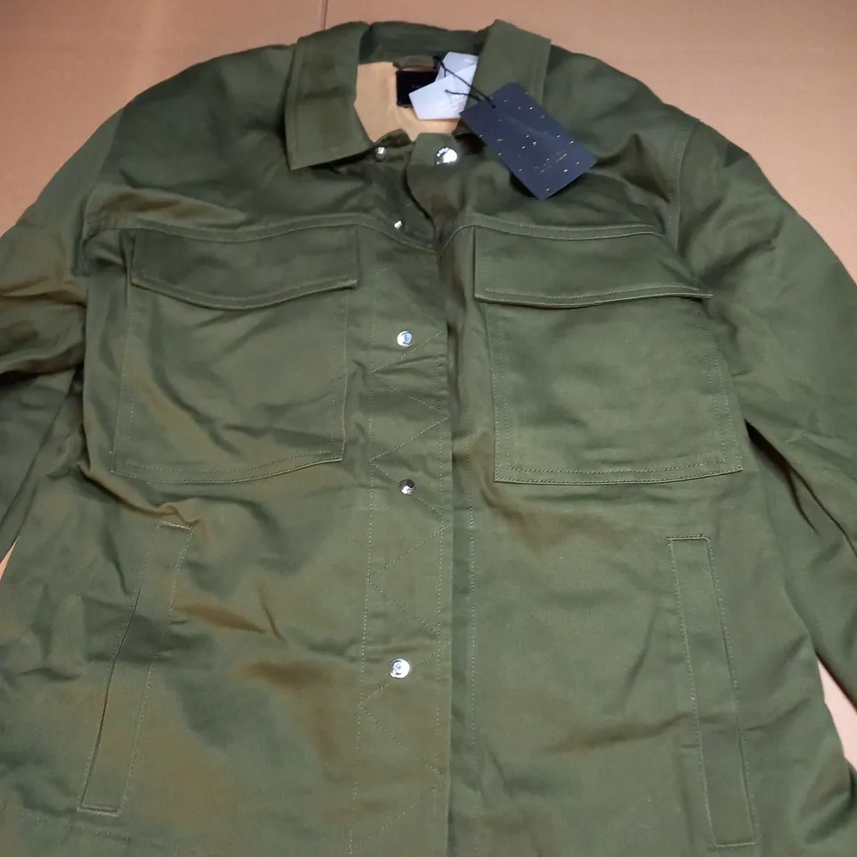 PERCIVAL UTILITY JACKET IN KHAKI GREEN - MEDIUM