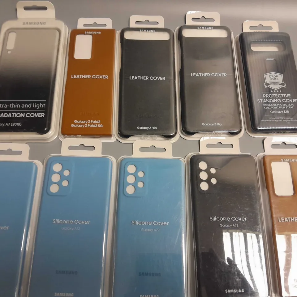 LOT OF 10 ASSORTED SAMSUNG PHONE CASES