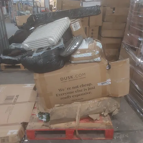 PALLET OF ASSORTED HOUSEHOLD GOODS AND INCOMPLETE FURNITURE PARTS 