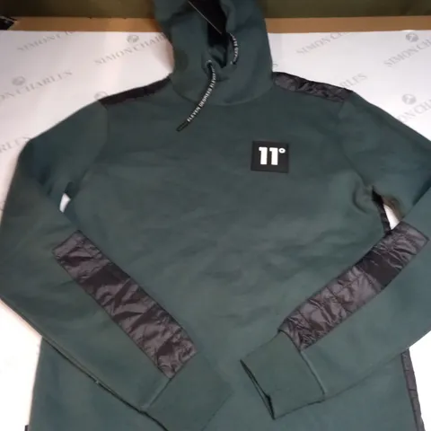 11 DEGREES GREEN HOODIE SIZE XS