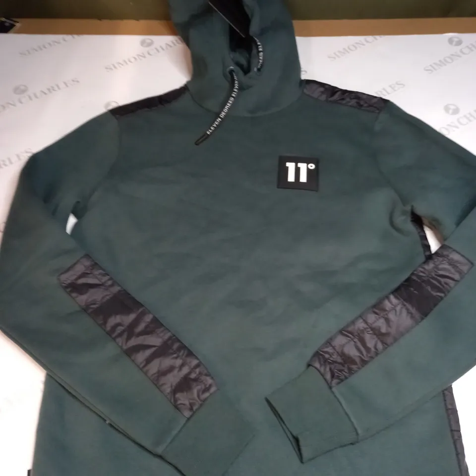 11 DEGREES GREEN HOODIE SIZE XS