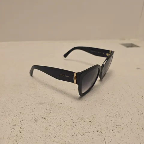 LONGCHAMP SUNGLASSES – BLACK FRAME WITH GOLD-TONE HINGES