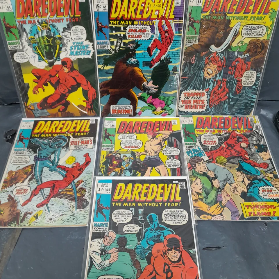 7 X ASSORTED DAREDEVIL VINTAGE COMICS IN VARIOUS EDITIONS 