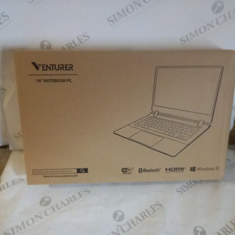 BRAND NEW BOXED VENTURER EUROPA 14 PLUS 14" FULL HD LAPTOP INTEL 2.6GHZ 64GB SSD 4GB RAM - BLACK