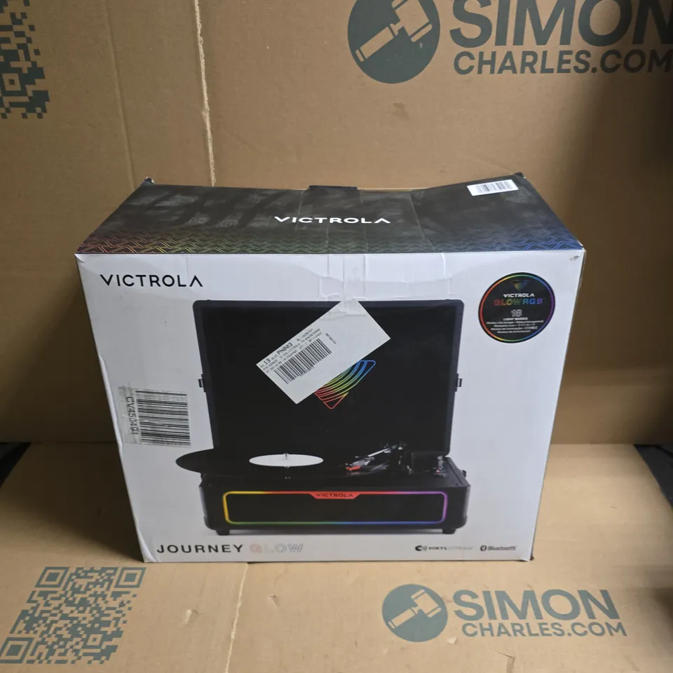 BOXED VICTROLA JOURNEY GLOW BLUETOOTH TURNTABLE 