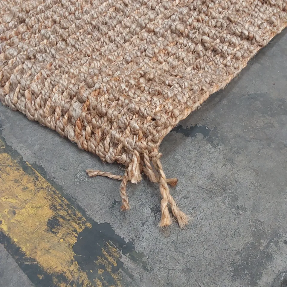 CARO SISAL HANDWOVEN BROWN INDOOR JUTE RUG // SIZE: 240 X 330cm