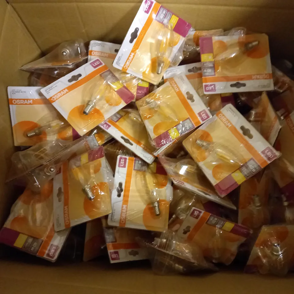 BOX OF APPROX 50 OSRAM LED STAR CLASSIC BULB E14 - 40W