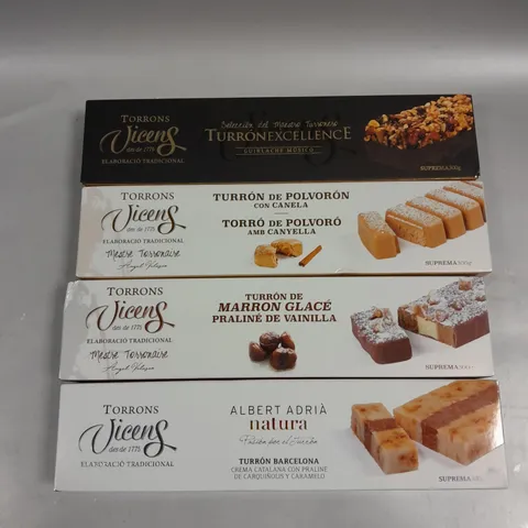 4 X TORRONS TRADITIONAL NOUGAT BARS - 4 X 300G
