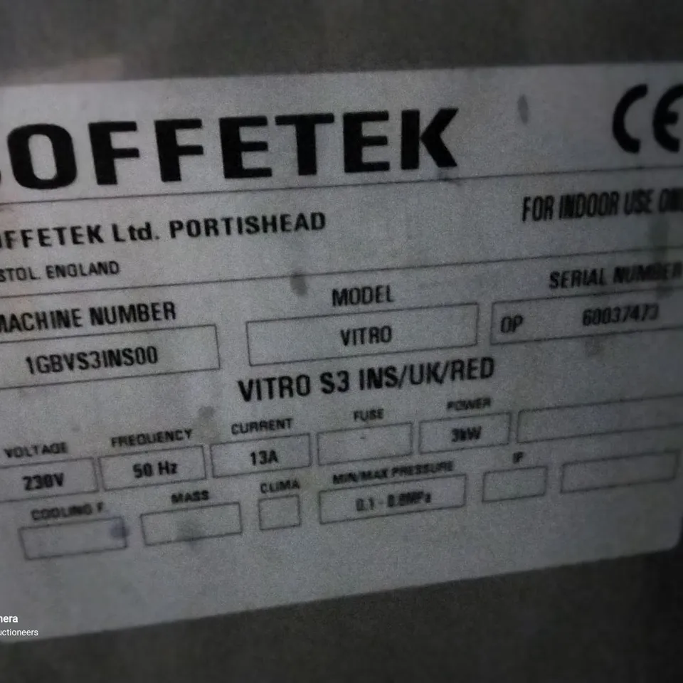 COFFETEK VITRO S3 INS COFFEE MACHINE
