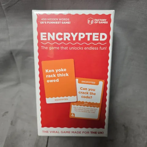 SEALED ENCRYPTED UK PARTY WORD GAME (400 HIDDEN WORDS) BY FACTORY OF GAMES
