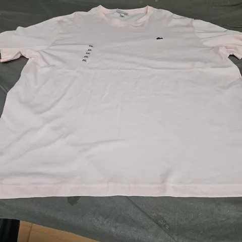 LACOSTE LOGO T-SHIRT, PINK- UK SIZE XXL