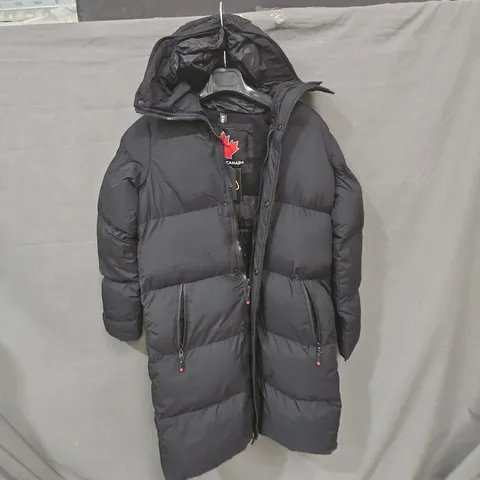 ZAVETTI CANADA XS PUFFER COAT (LONG BLACK DOWN PARKA)
