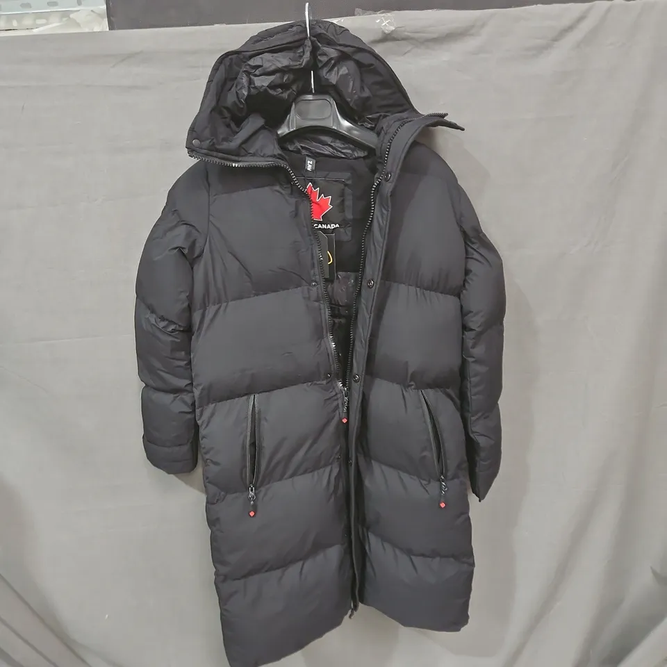 ZAVETTI CANADA XS PUFFER COAT (LONG BLACK DOWN PARKA)
