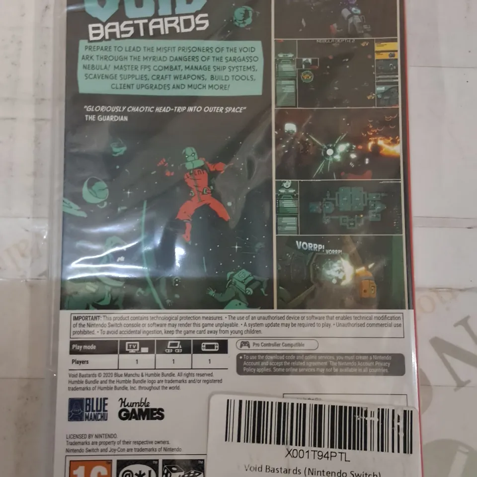 SEALED VOID BASTARDS FOR NINTENDO SWITCH