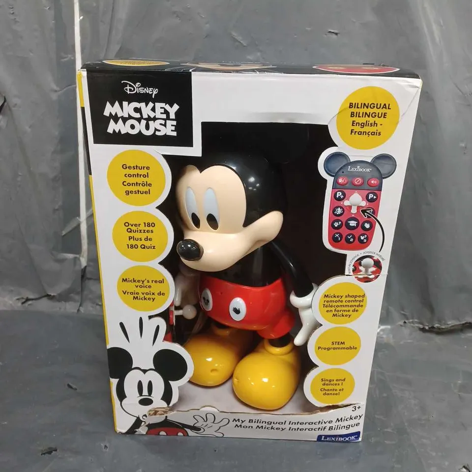 INTERACTIVE AND EDUCATIONAL MICKEY ROBOT WITH SOUND AND LIGHT EFFECTS - ENGLISH/FRENCH