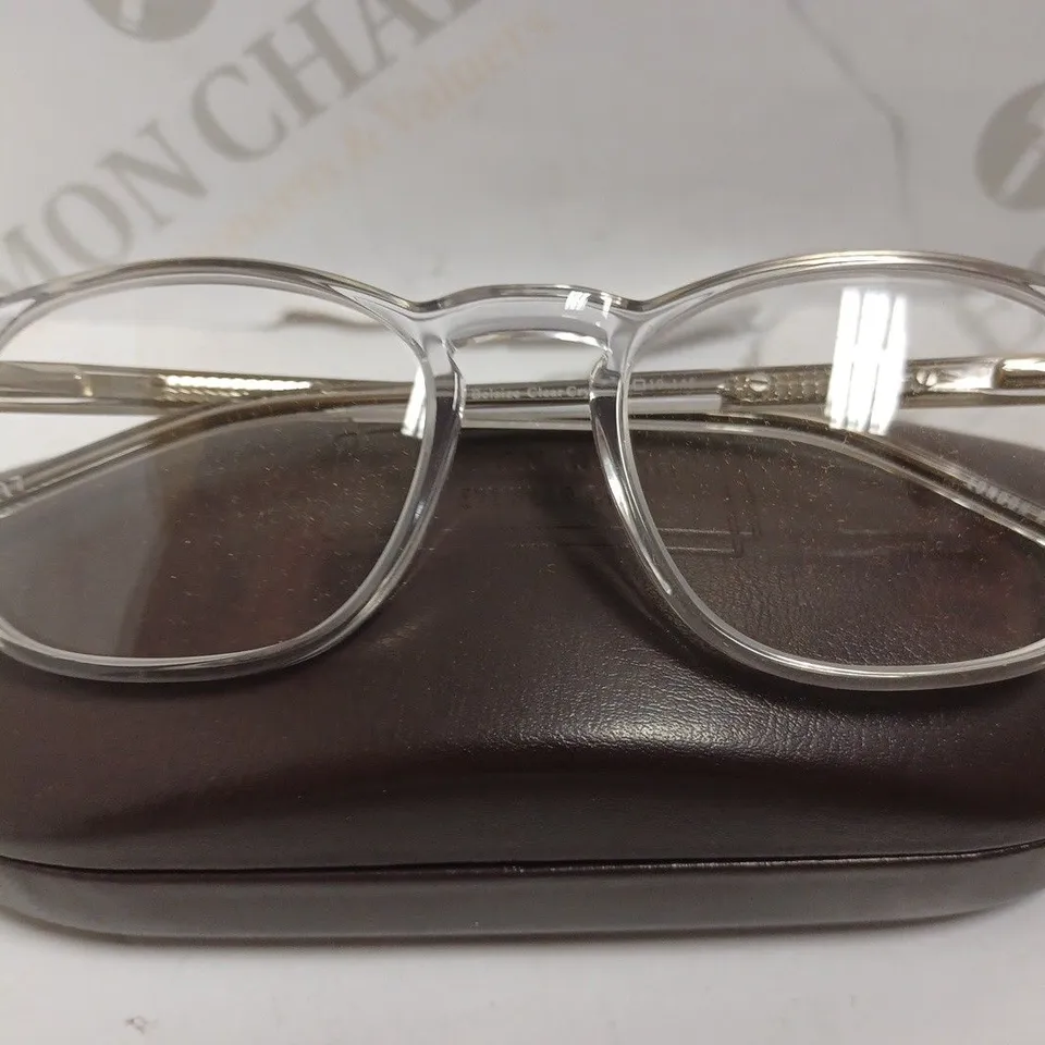LONDON RETRO BELSIZE CLEAR CRYSTAL PRESCRIPTION GLASSES
