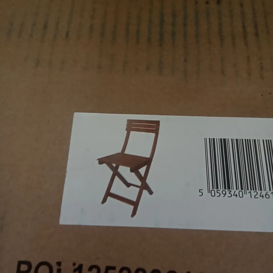 BOXED VIRGINIA FOLDING WOODEN CHAIR 