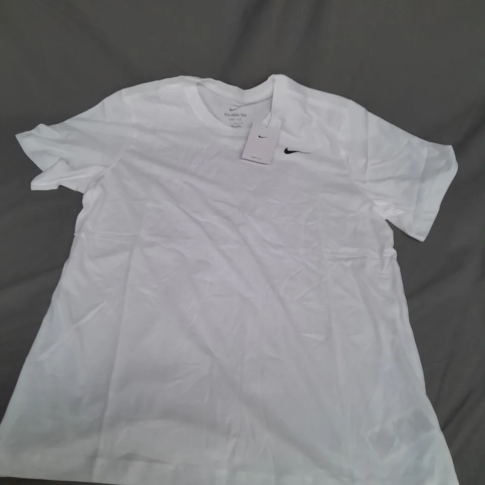 NIKE MENS DRI-FIT TRAINING TEE IN WHITE SIZE L