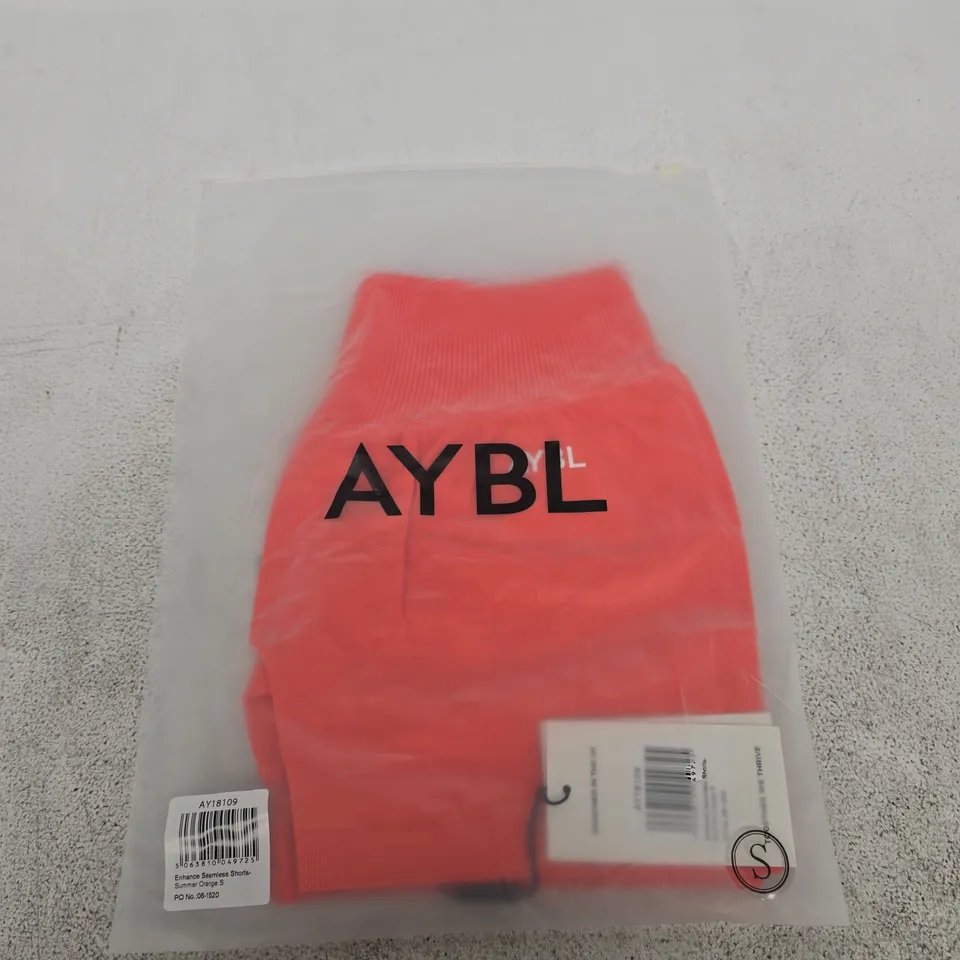BAGGED AYBL ENHANCE SEAMLESS SHORTS – ORANGE - UK S
