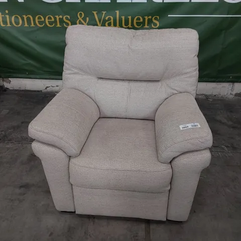 QUALITY BRITISH DESIGNER G PLAN SEATTLE SW EASY CHAIR BAMBOO SAND FABRIC 